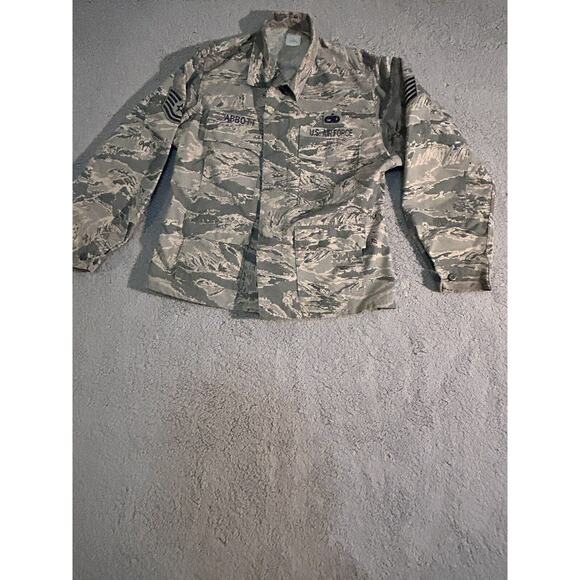 Other - US Air Force Mens Utility Coat Camouflage Jacket Size 44 Short W Tech SGT Strip